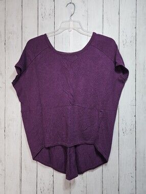 REMAIN Women's Purple Short Sleeve Cashmere Angora Blend Sweater Size Small.
